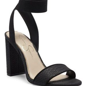 NIB- Jessica Simpson Black Textured Vhondra Sandal- 7.5